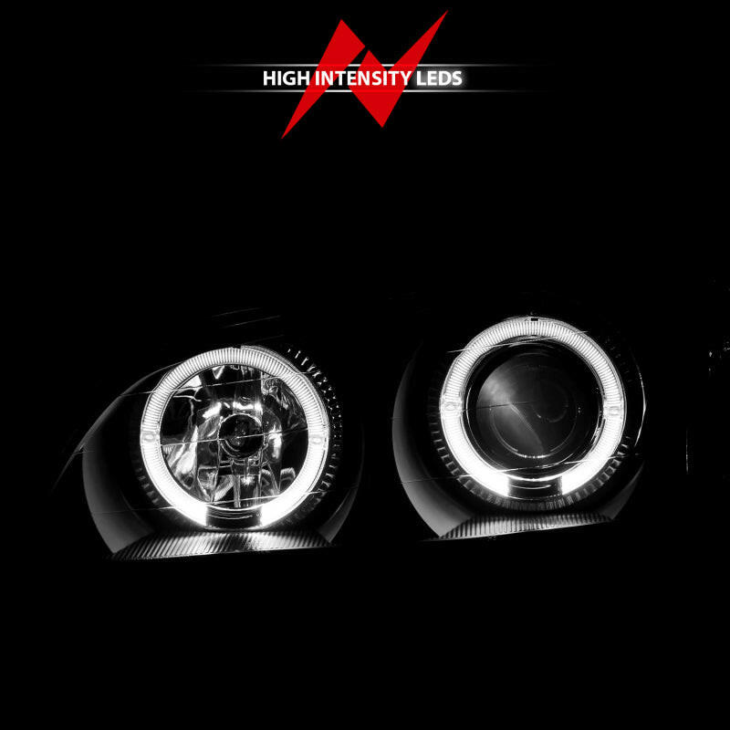 ANZO 2000-2004 Infiniti I30 Projector Headlights w/ Halo Black Headlights ANZO
