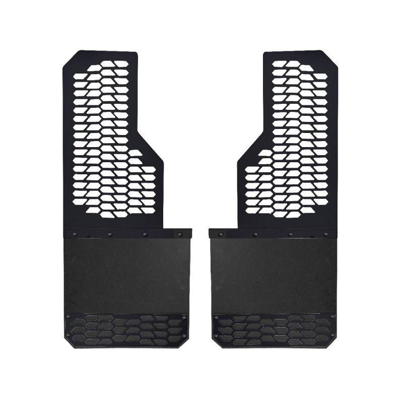 Putco 17-20 Ford SuperDuty - Set of 2 (Excl Dually Rear) Mud Skins - HDPE w/ Hex Shield Mud Flaps Putco