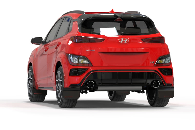 Rally Armor 22-23 Hyundai Kona N Black UR Mud Flap w/Red Logo Mud Flaps Rally Armor