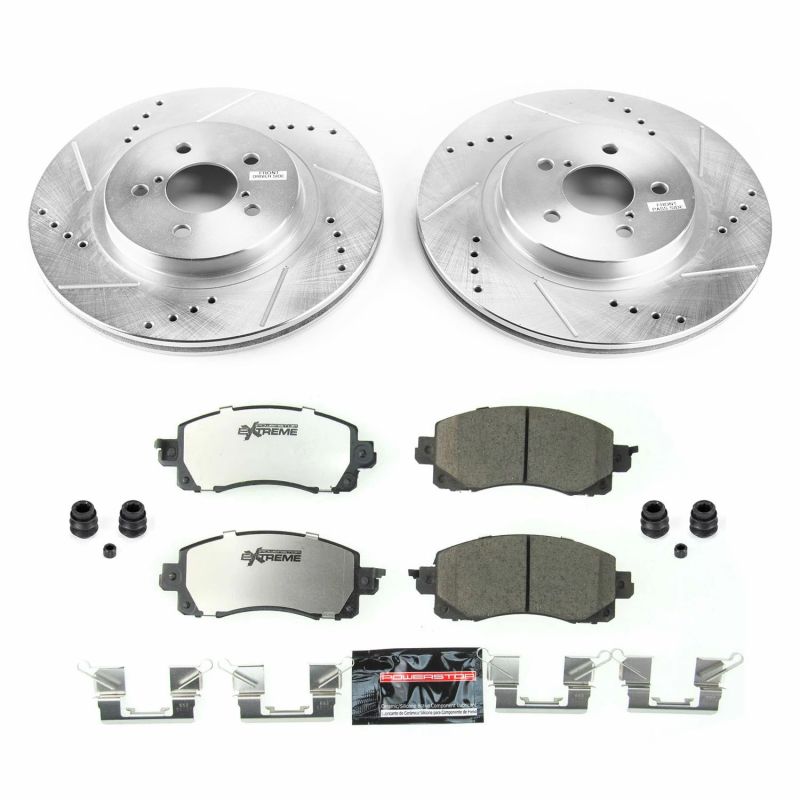 Power Stop 18-19 Subaru Crosstrek Front Z26 Street Warrior Brake Kit Brake Kits - Performance D&S PowerStop