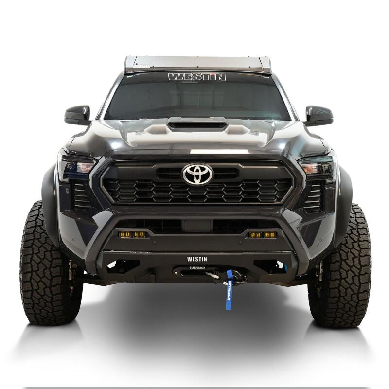 Westin 2024 Toyota Tacoma Pro-Series Mid Width Front Bumper - Textured Black Bumpers - Steel Westin