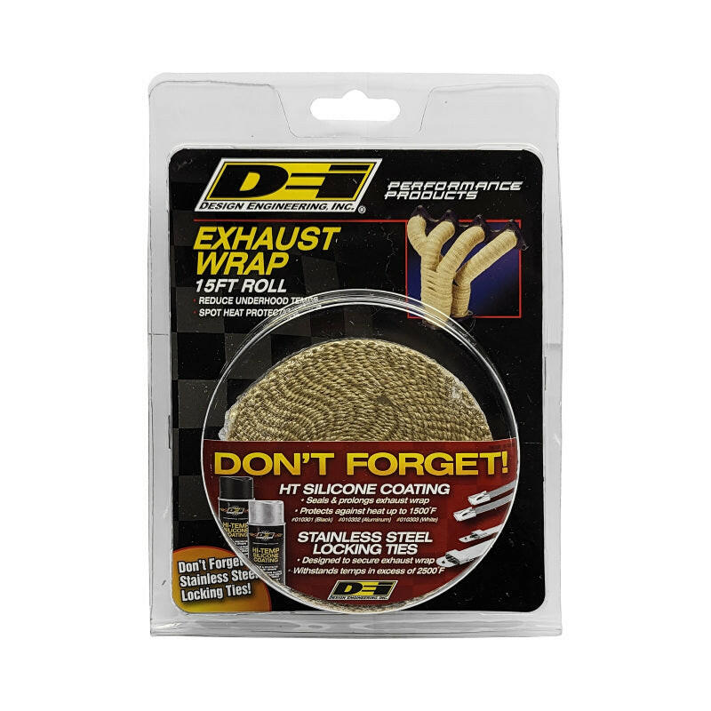 DEI Exhaust Wrap 1in x 15ft - Tan Exhaust Wrap DEI