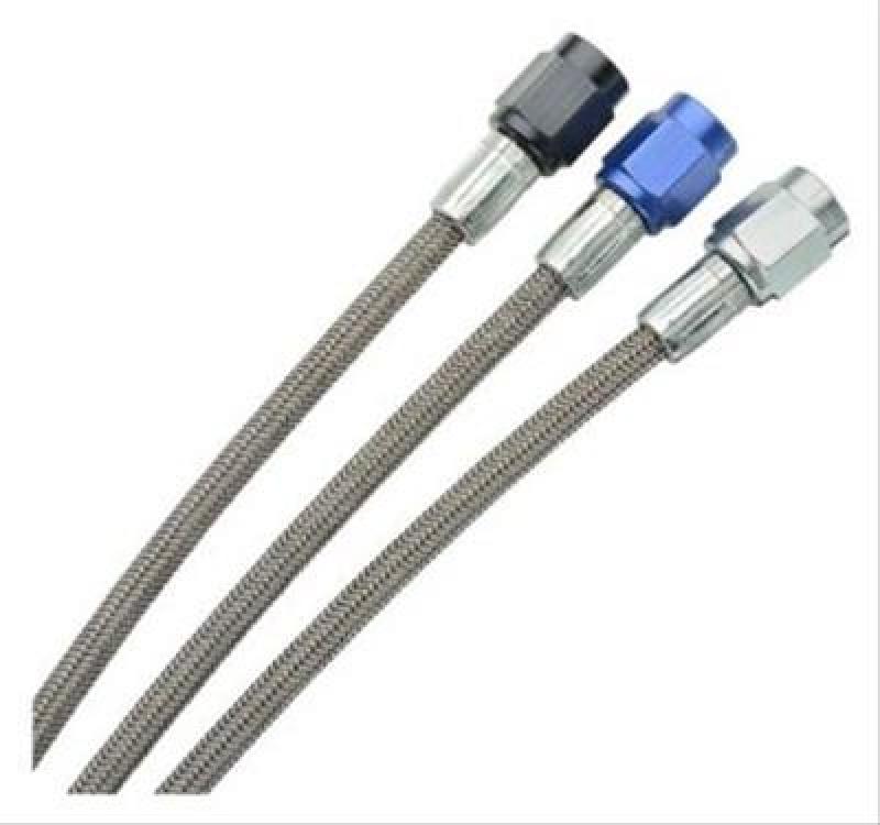Fragola -2AN Brake Line w/ -3AN Blue Alum. Nuts 36in Brake Line Kits Fragola