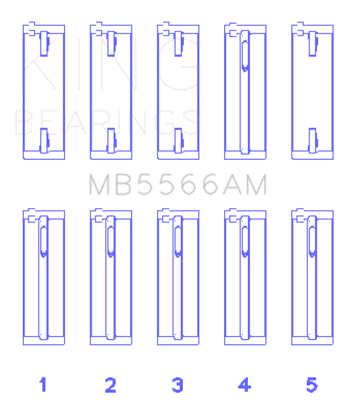 King Engine Bearings Audi A4 1.8L AEB (Size STD) Main Bearing Set Bearings King Engine Bearings