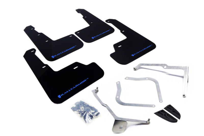 Rally Armor 15-21 Subaru WRX/STI Black UR Mud Flap w/Blue Logo Mud Flaps Rally Armor
