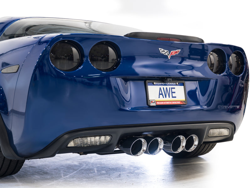 AWE Tuning C6 Chevrolet Corvette Z06/ZR1 Touring Edition Axle-Back Exhaust w/ Chrome Silver Tips Axle Back AWE Tuning