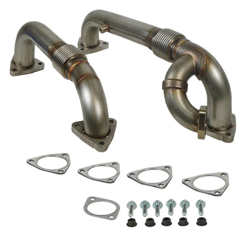 BD Diesel 08-10 Ford F-250/F-350/F-450/F-550 Powerstroke 6.4L Up Pipes Kit w/Manifold Set Connecting Pipes BD Diesel