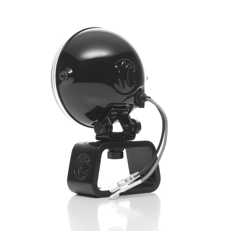 KC HiLiTES Rally 400 4in. Round Halogen Light 55w Spread Beam (Pair Pack System) - Black Light Bars & Cubes KC HiLiTES