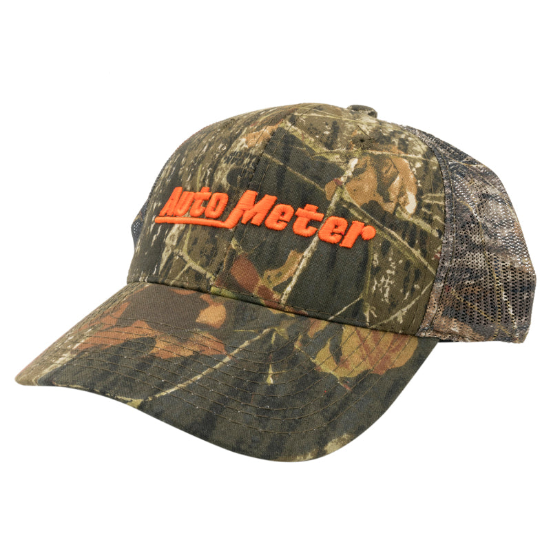 Autometer Hat Mesh Black w/ Velcro Hunting Camo Blaze Orange Headwear AutoMeter
