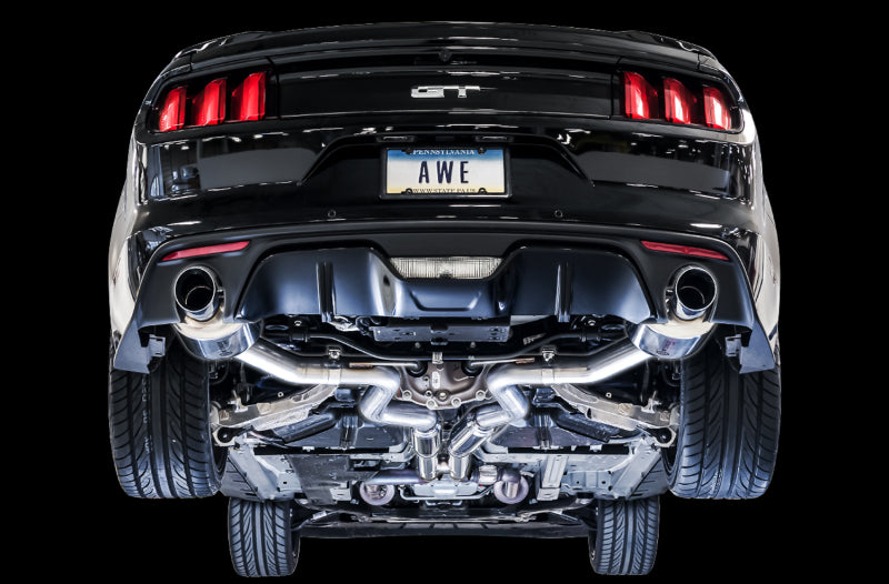 AWE Tuning S550 Mustang GT Cat-back Exhaust - Touring Edition (Chrome Silver Tips) Catback AWE Tuning