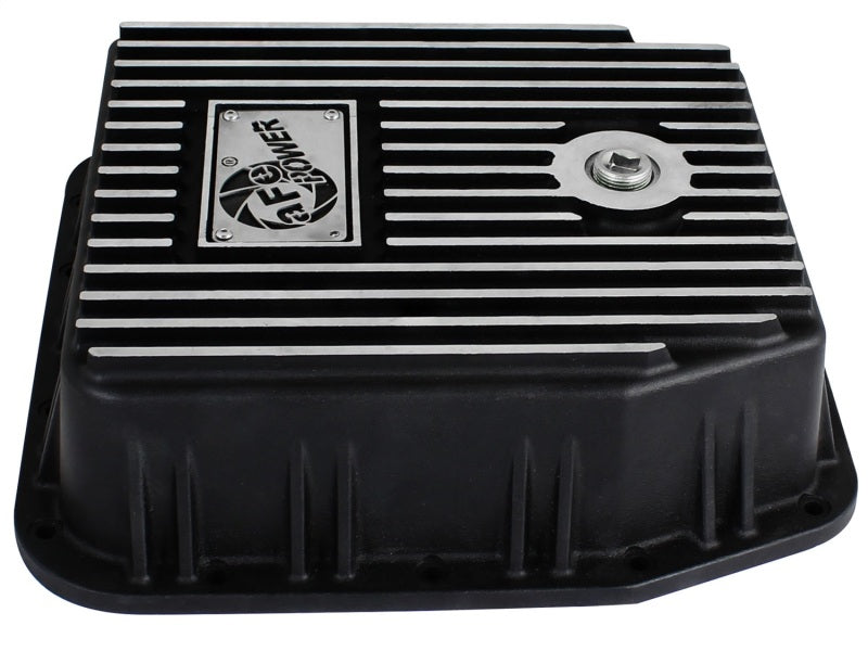 aFe Transmission Pan (Black); Ford Trucks 94-08 AODE Diff Covers aFe