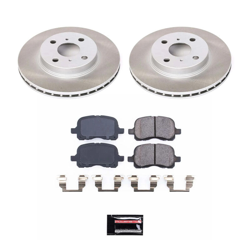 Power Stop 98-02 Toyota Corolla Front Semi-Coated Rotor Kit Brake Kits - Performance Blank PowerStop
