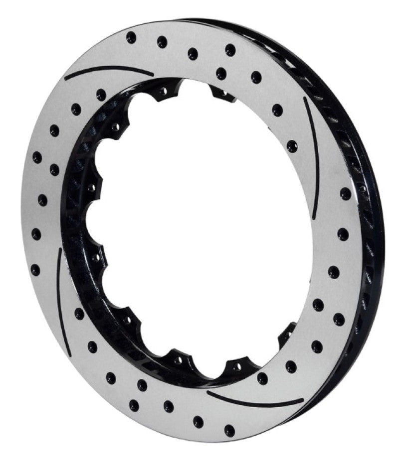 Wilwood Rotor-SRP48 SPC-37-LH-BLK-Drill 12.44 x 1.19 - 12 on 7.00in Brake Rotors - 2 Piece Wilwood