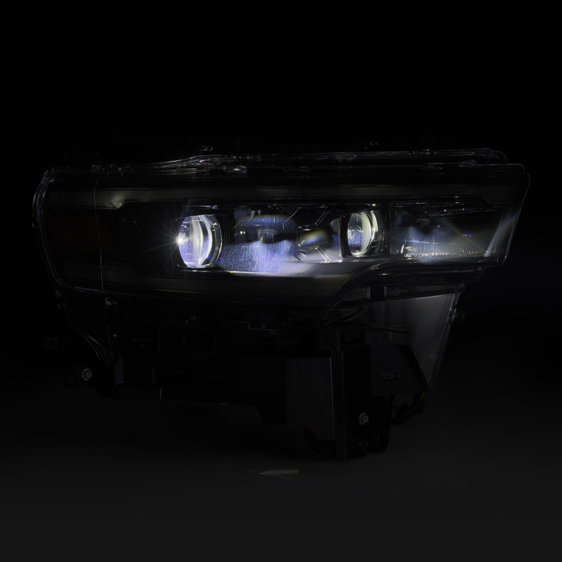 AlphaRex 25-26 Dodge Ram 1500 Luxx LED Proj Headlights -Alpha Black w/Activ Lit/Seq Signal/Switchbk Headlights AlphaRex