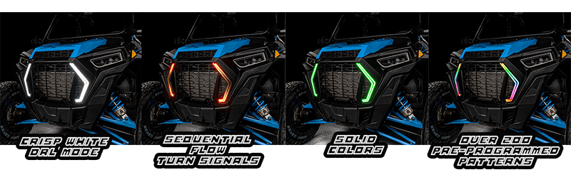 Oracle 19-21 Polaris RZR 1000 Dynamic Surface Mount DRL Signature Light - - Dynamic Headlights ORACLE Lighting