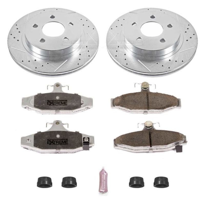 Power Stop 93-97 Chevrolet Camaro Rear Z26 Street Warrior Brake Kit Brake Kits - Performance D&S PowerStop