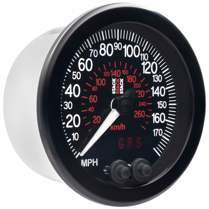 Autometer Stack Instruments 88mm 0-180 MPH 290 KM/H GPS Speedometer - Black Gauges AutoMeter