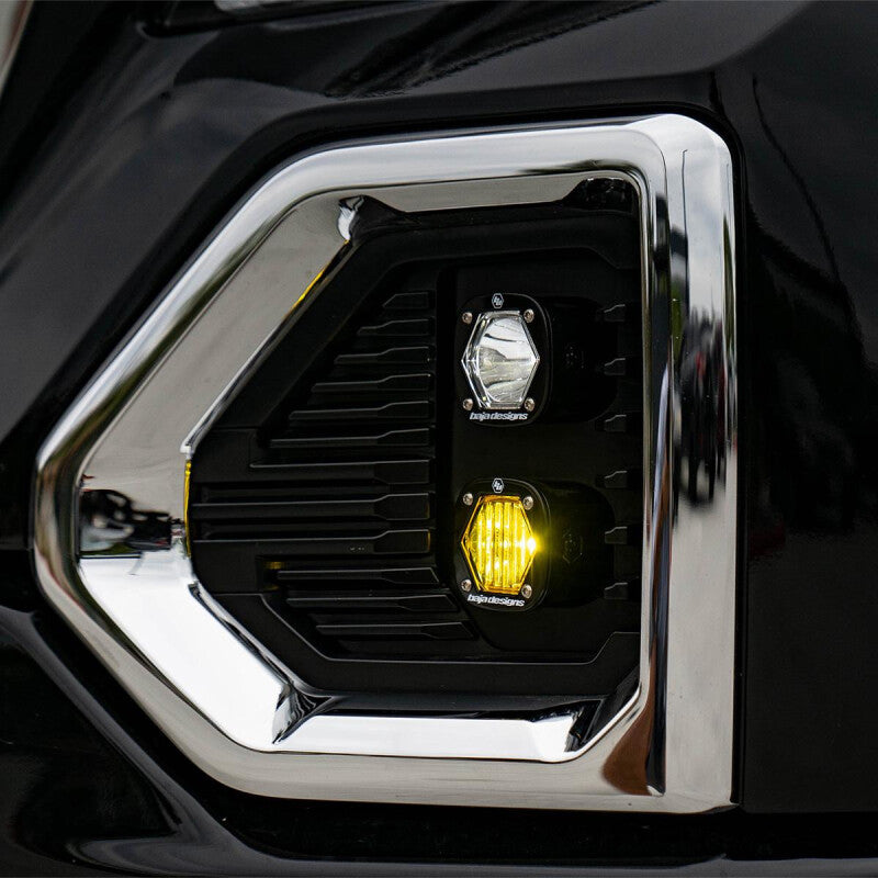 Baja Designs 19+ GMC 1500 S1 Fog Pocket Mount Kit Clear Spot / Amber Wide Cornering Fog Lights Baja Designs