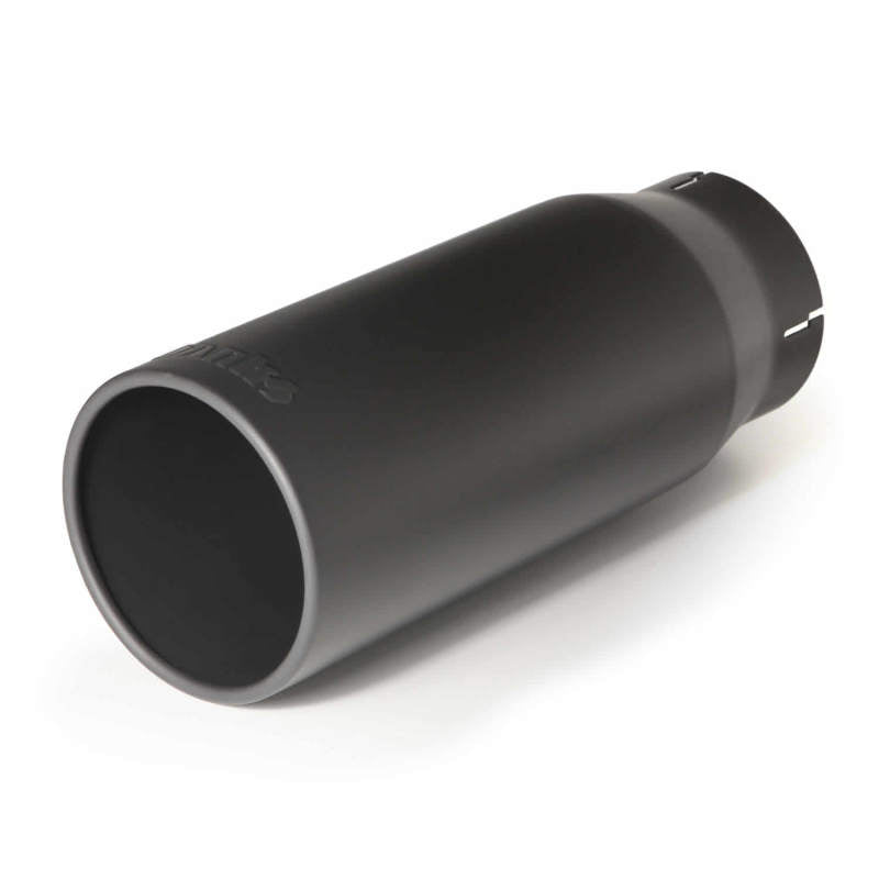 Banks Power Tailpipe Tip Kit - SS Round Straight Cut - Black - 4in Tube - 5in X 12.5in Tips Banks Power