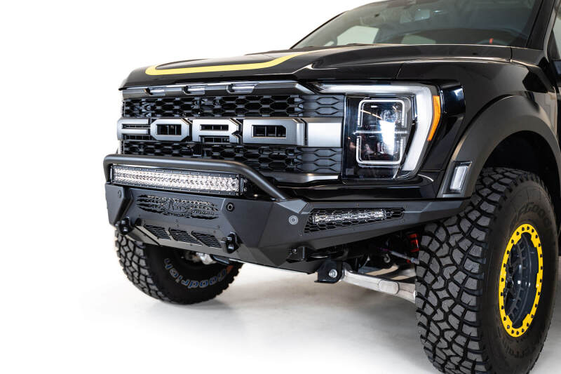 Addictive Desert Designs 21-22 Ford Raptor HoneyBadger Front Bumper Bumpers - Steel Addictive Desert Designs