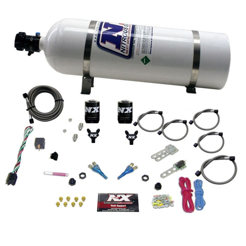 Nitrous Express 92-95 Dodge V8 TBI Dual Nozzle Nitrous Kit (50-125HP) w/15lb Bottle Nitrous Systems Nitrous Express