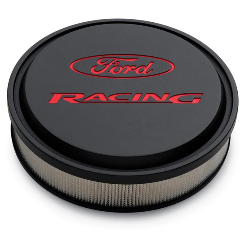 Ford Racing Black/Red Slant Edge Air Cleaner Air Filters - Universal Fit Ford Racing