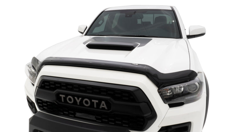 AVS 16-18 Toyota Tacoma High Profile Bugflector II Hood Shield - Smoke Stone/Bug Deflectors AVS
