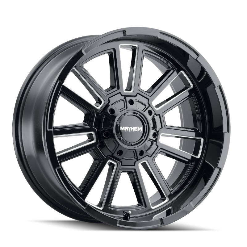 Mayhem 8115 Apollo 20x10 / 8x170 BP / -19mm Offset / 125.2mm Hub Black w/ Milled Spokes Wheel Wheels - Cast Mayhem
