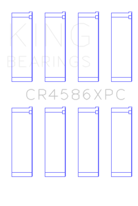 King Engine Bearings Mitsubishi 4B11T Performance Coated Rod Bearing Set - Size STDX Bearings King Engine Bearings