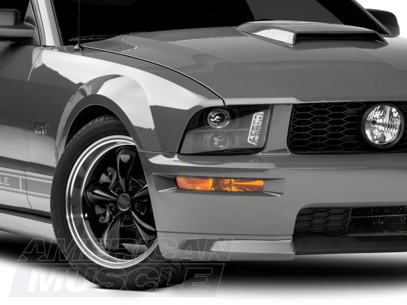 Raxiom 05-09 Ford Mustang Excluding GT500 LED Halo Projector Headlights- Black Housing (Clear Lens) Headlights Raxiom