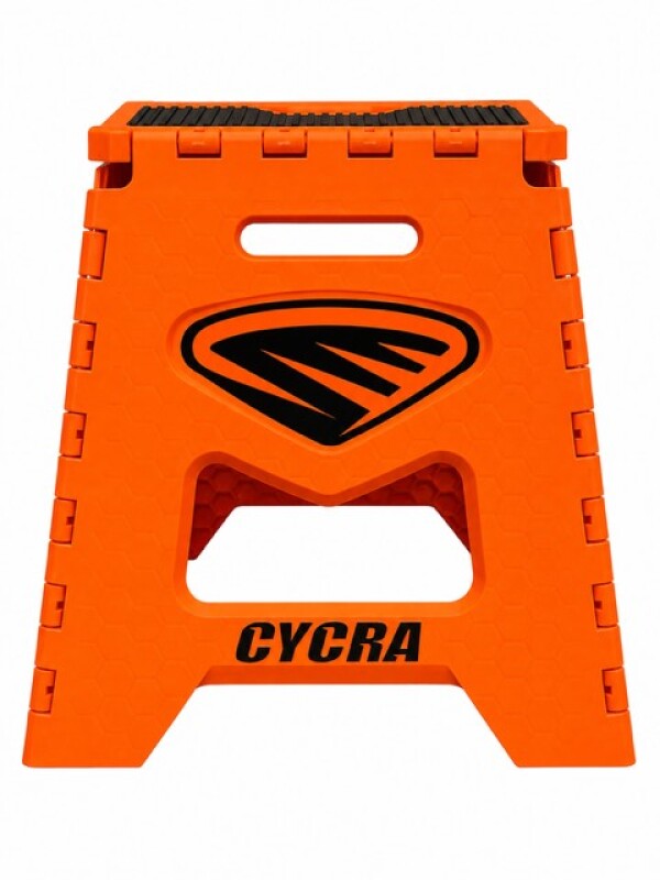 Cycra Fold Up Motostand Orange W/Decal Bike Stands Cycra