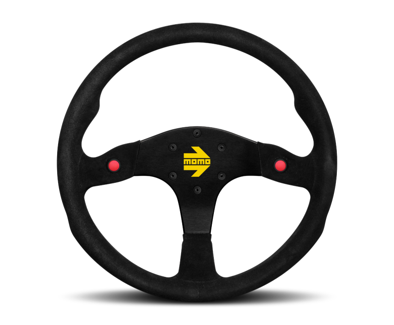 Momo MOD80 Steering Wheel 350 mm - Black Suede/Black Spokes Steering Wheels MOMO