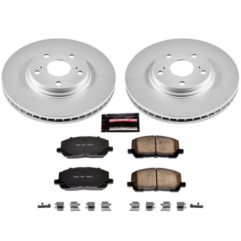 Power Stop 01-07 Toyota Highlander Front Z17 Evolution Geomet Coated Brake Kit Brake Kits - Performance Blank PowerStop