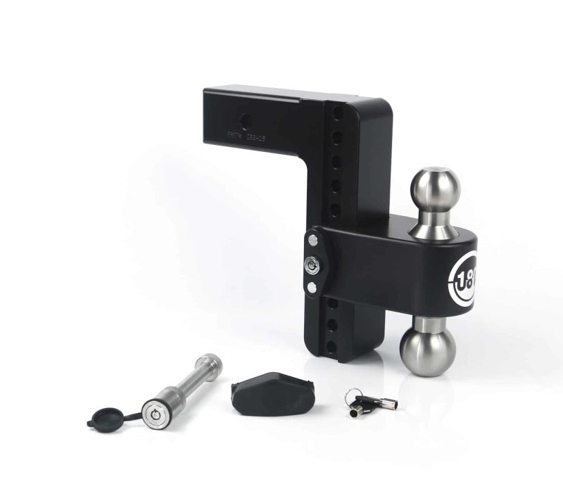 Weigh Safe 180 Hitch 8in Drop Hitch & 2.5in Shank (10K/18.5K GTWR) w/WS05 - Black Cerakote Hitch Ball Mounts Weigh Safe