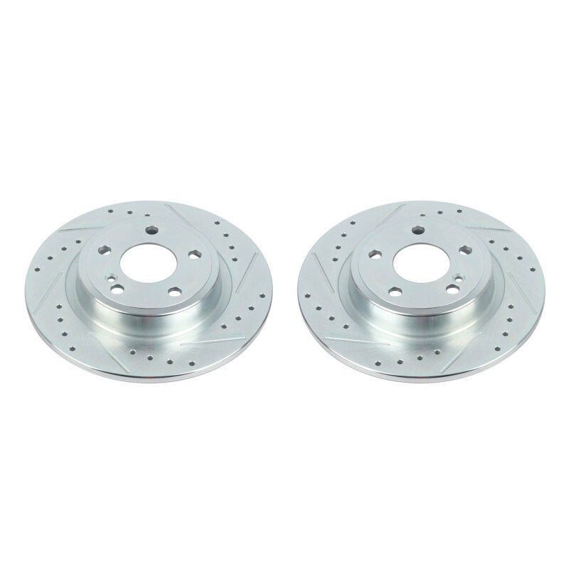 Power Stop 17-19 Infiniti QX30 Rear Evolution Drilled & Slotted Rotors - Pair Brake Rotors - Slot & Drilled PowerStop