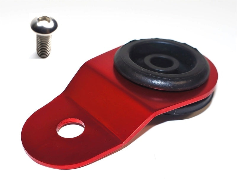 Torque Solution Radiator Mount w/ Insert (RED) : Mitsubishi Evolution 7/8/9 Radiator Stays Torque Solution