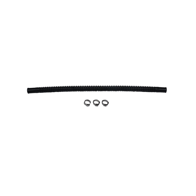 Deatschwerks Convoluted Tubing 300mm Length x 8mm ID Side 1 x 8mm ID Side 2 - Black Fuel Lines DeatschWerks