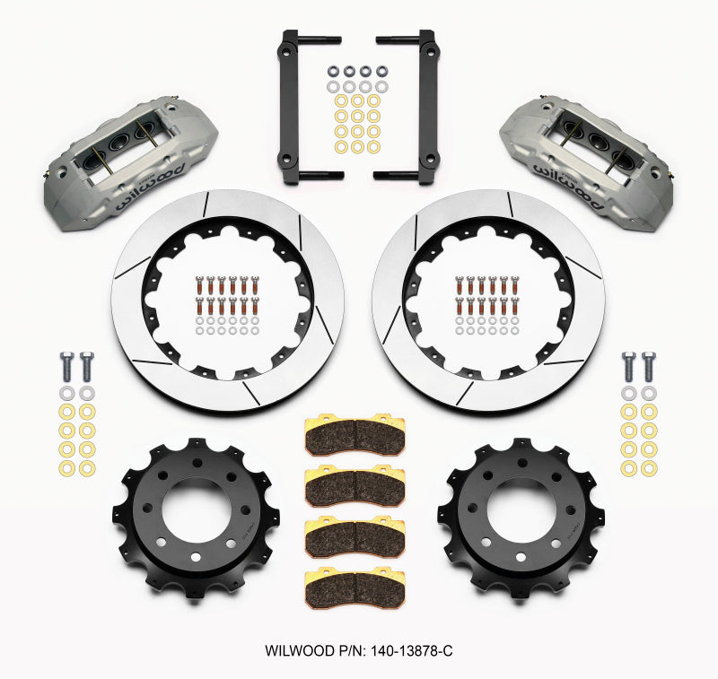 Wilwood TX6R Rear Kit 16.00in Clear Ano 1999-2010 GM H2 / 2500 4.63 Cntr Big Brake Kits Wilwood