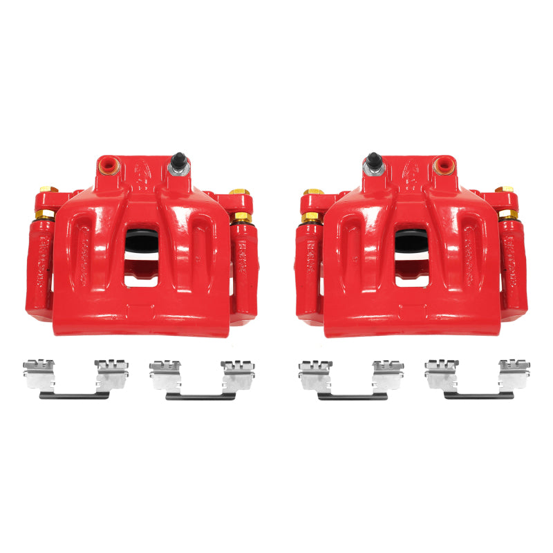 Power Stop 12-17 Chrysler 300 Front Red Calipers w/Brackets - Pair Brake Calipers - Perf PowerStop