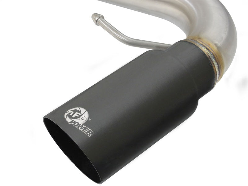 aFe MACHForce XP SS-304 Black Tip 3.0in-2.5in Dia Cat Back Exhaust 11-13 BMW 335i (E90/E92) 3.0L Catback aFe