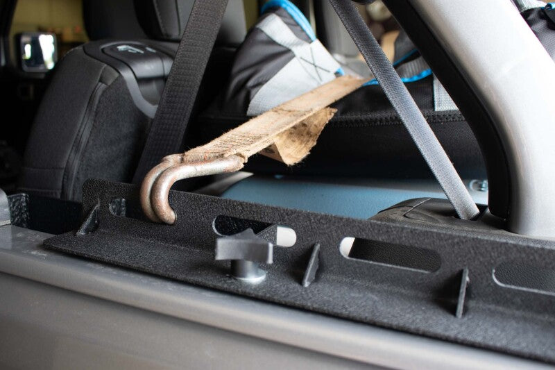 Fishbone Offroad 07-18 Jeep Wrangler JK Tub Rail Tie Downs Steel Powdercoat Storage Racks Fishbone Offroad