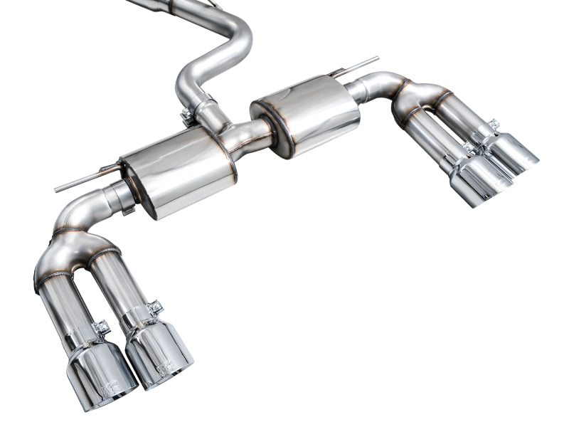 AWE 22-24 Audi 8Y S3 Touring Edition Exhaust - Chrome Silver Tips Catback AWE Tuning