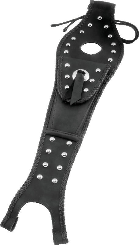 Mustang 00-15 Harley Softail Standard Rear Tire Sport Touring Solo Seat w/DBR Studs - Black Solo Motorcycle Seats Mustang Motorcycle