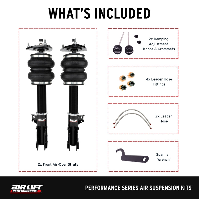 Air Lift Performance 15-23 Ford Mustang S550/24-25 S650 Air Suspension Front Kit Air Suspension Kits Air Lift