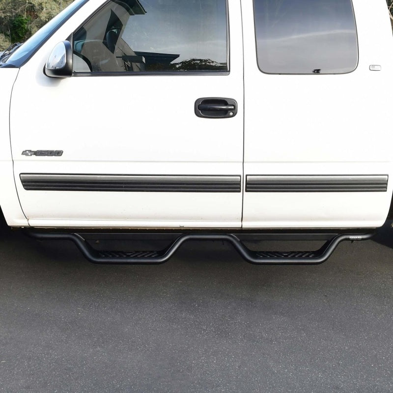 Westin 99-13 Chevrolet Silverado 1500 (Ext. Cab) Outlaw Drop Nerf Step Bars - Textured Black Nerf Bars Westin