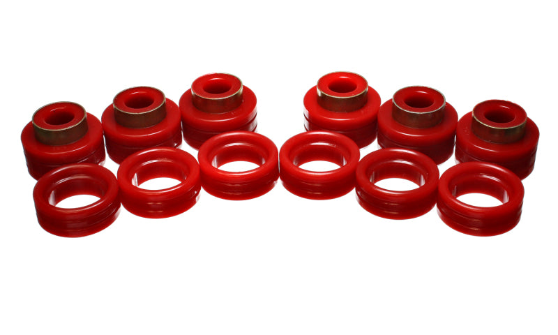 Energy Suspension 94-01 Dodge Ram 1500 / 94-02 Ram 2500/3500 Red Body (Cab) Mount Set Bushing Kits Energy Suspension