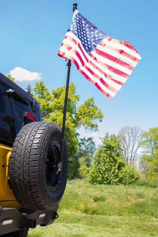 Fishbone Offroad Spare Tire Flag Mount Truck Bed Rack Fishbone Offroad