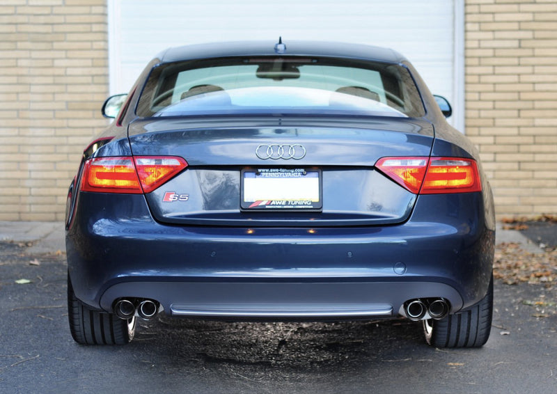 AWE Tuning Audi B8 S5 4.2L Touring Edition Exhaust System - Diamond Black Tips Catback AWE Tuning