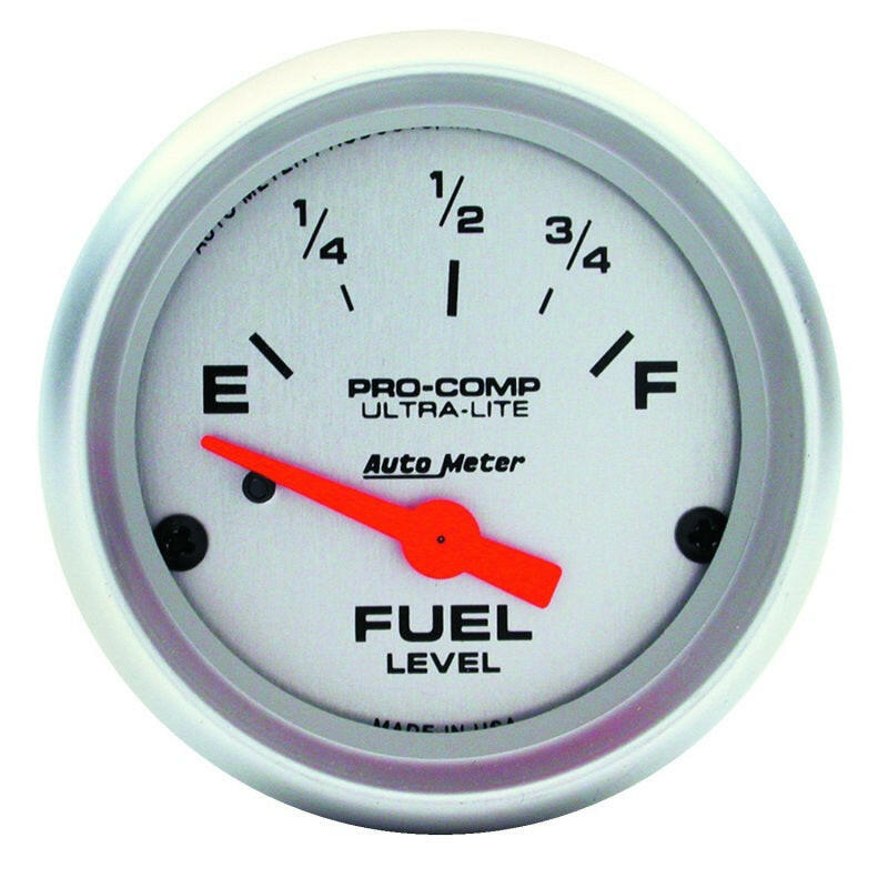 Autometer Ultra-Lite 52mm 73 OHMS Empty/10 OHMS Full Short Sweep Electronic Fuel Level Gauge Gauges AutoMeter
