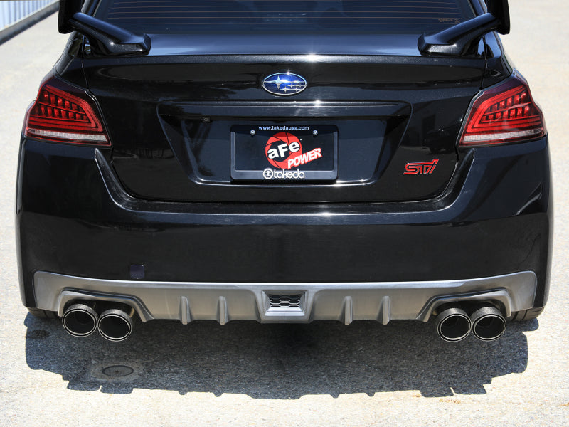 aFe Subaru WRX/STi 15-21 H4-2.0/2.5L Takeda 3in to 2-1/2in Stainless Cat-Back Exhaust Crbn Fiber Tip Catback aFe